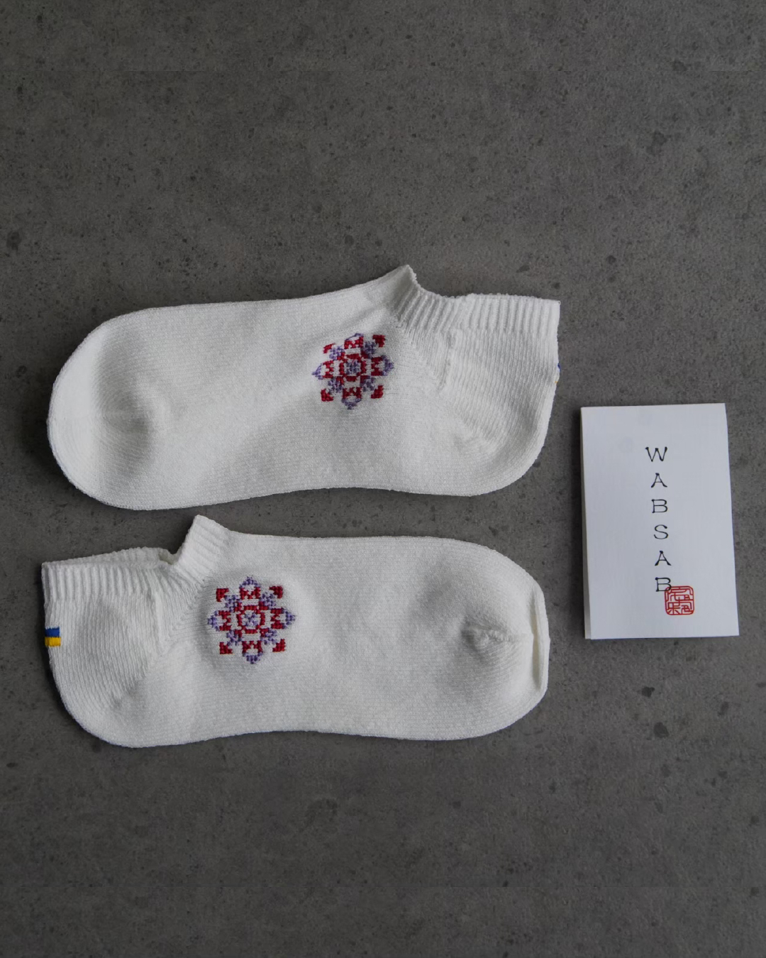 スニーカーソックス（ウクライナ刺繍コラボ）