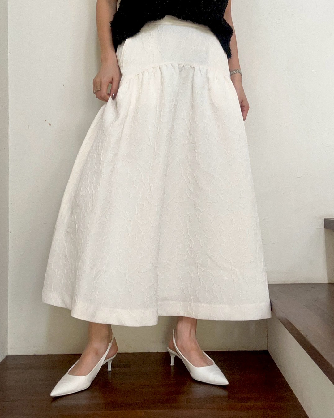 ジャガードフレアスカート