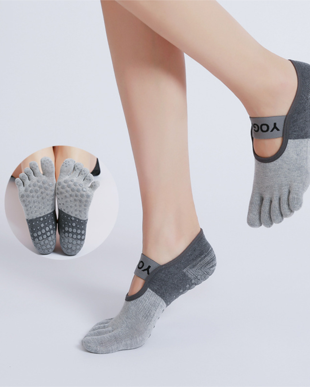 五本指ヨガソックス 滑り止め付き